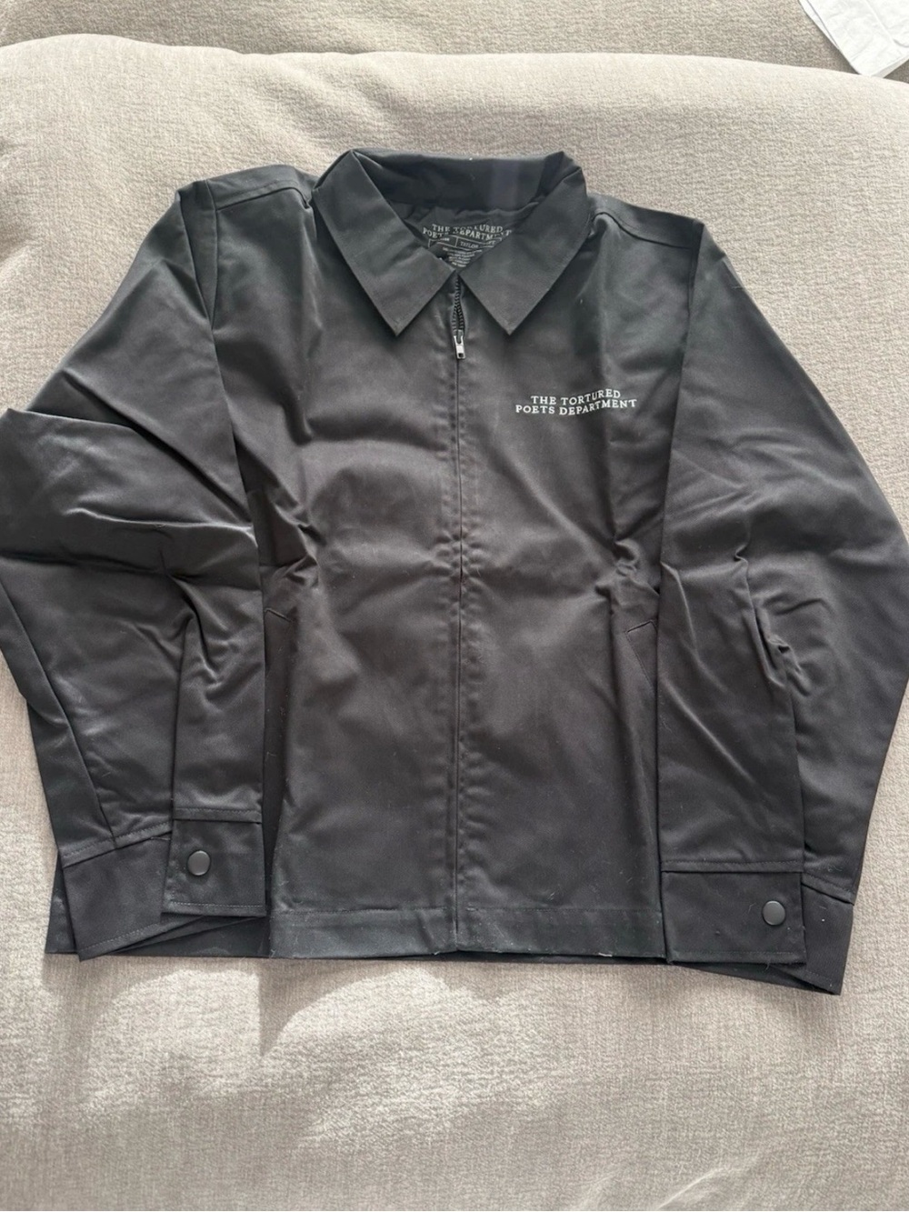 Taylor Swift the Tortured Poets Department Black Jacket New With Patches Size M